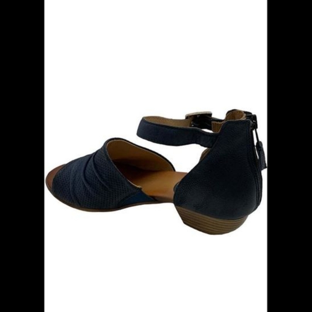 Miz Mooz Charley Leather Wide Width Heeled Sandals – Women’s US 11 (42W), Black - Picture 8 of 16